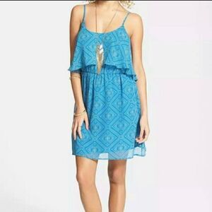 Mimi Chica Green And Blue Sleeveless Dress, Size XS